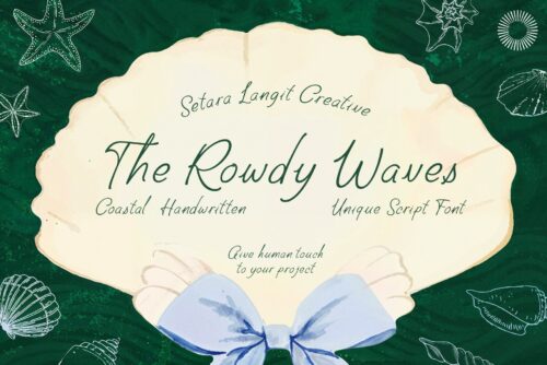 coastal handwritten unique script font