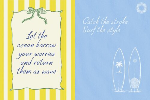 coastal handwritten unique script font