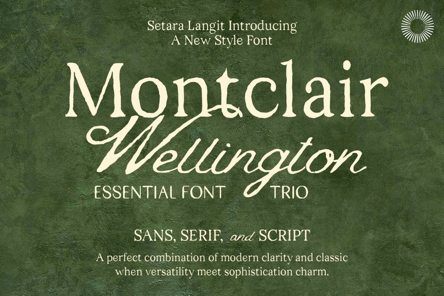 sans serif script trio font