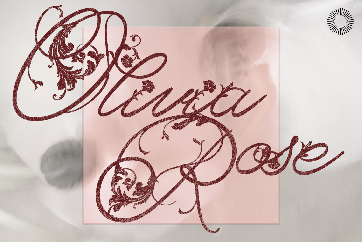 Orchid bloom - Floral decorative script