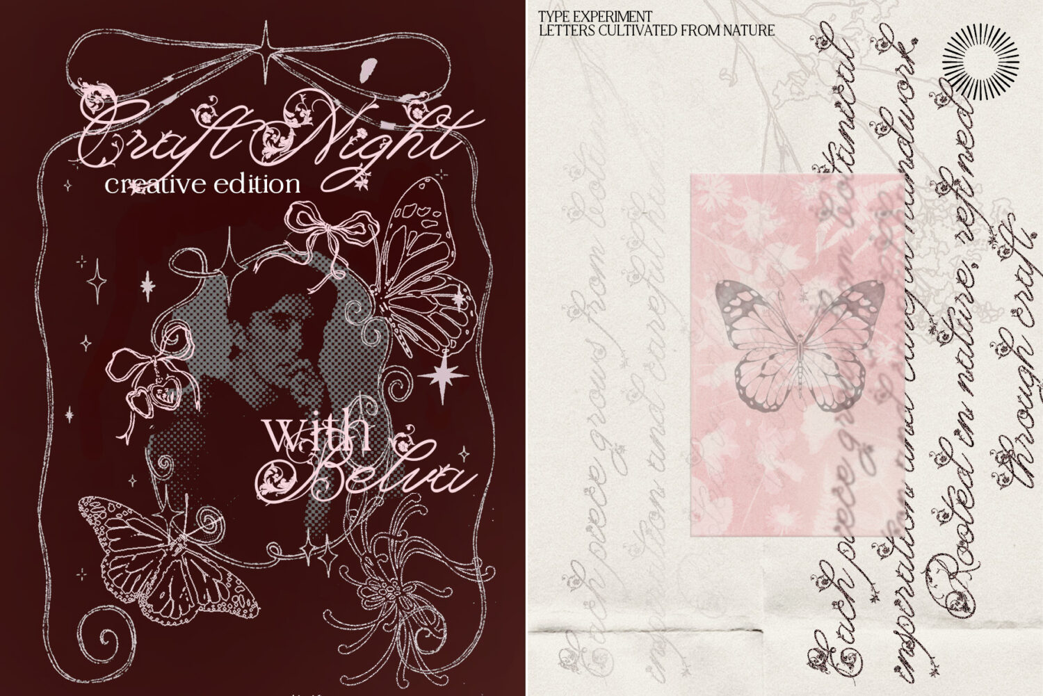 Orchid bloom - Floral decorative script