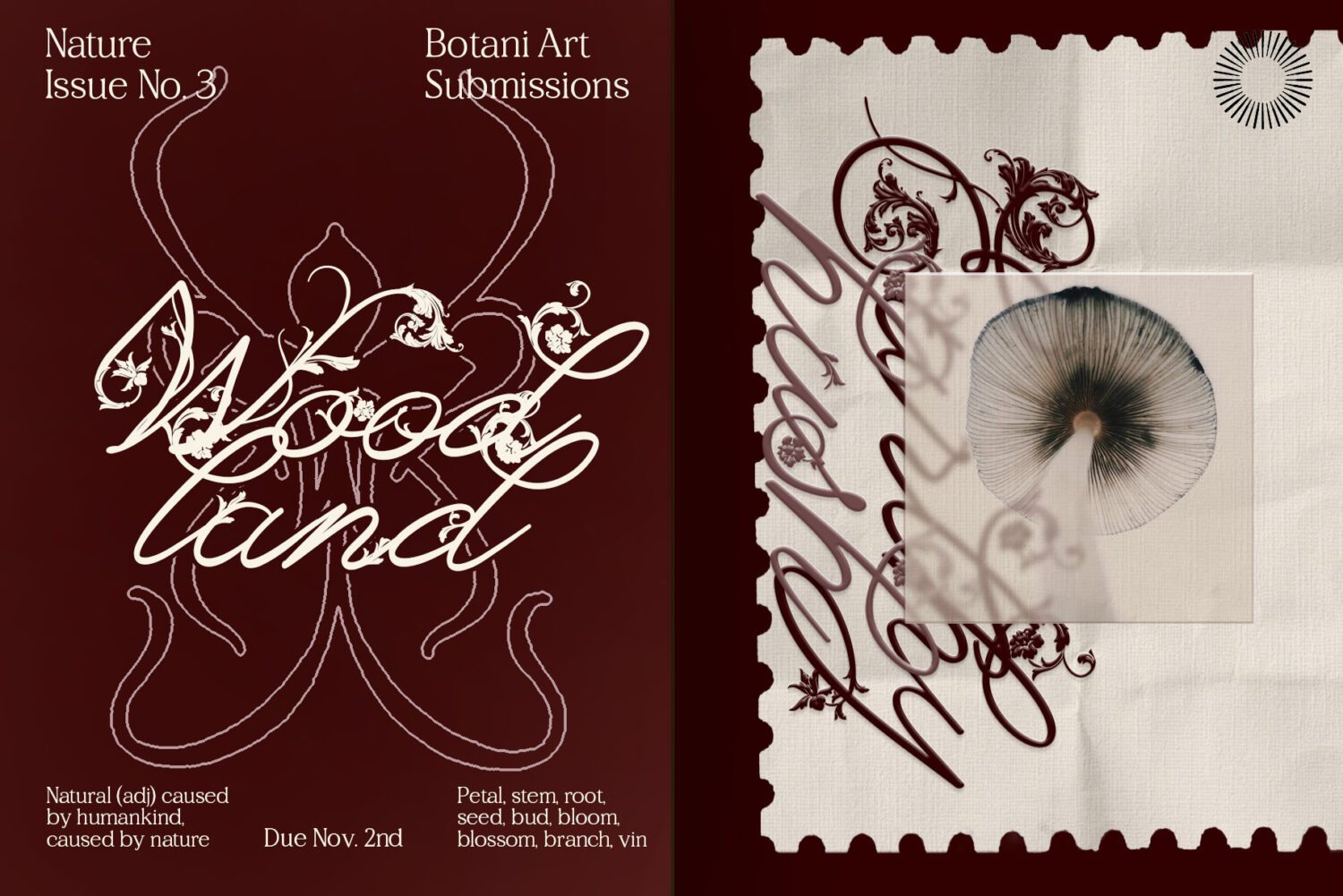 Orchid bloom - Floral decorative script