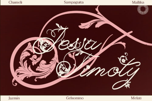 Orchid bloom - Floral decorative script
