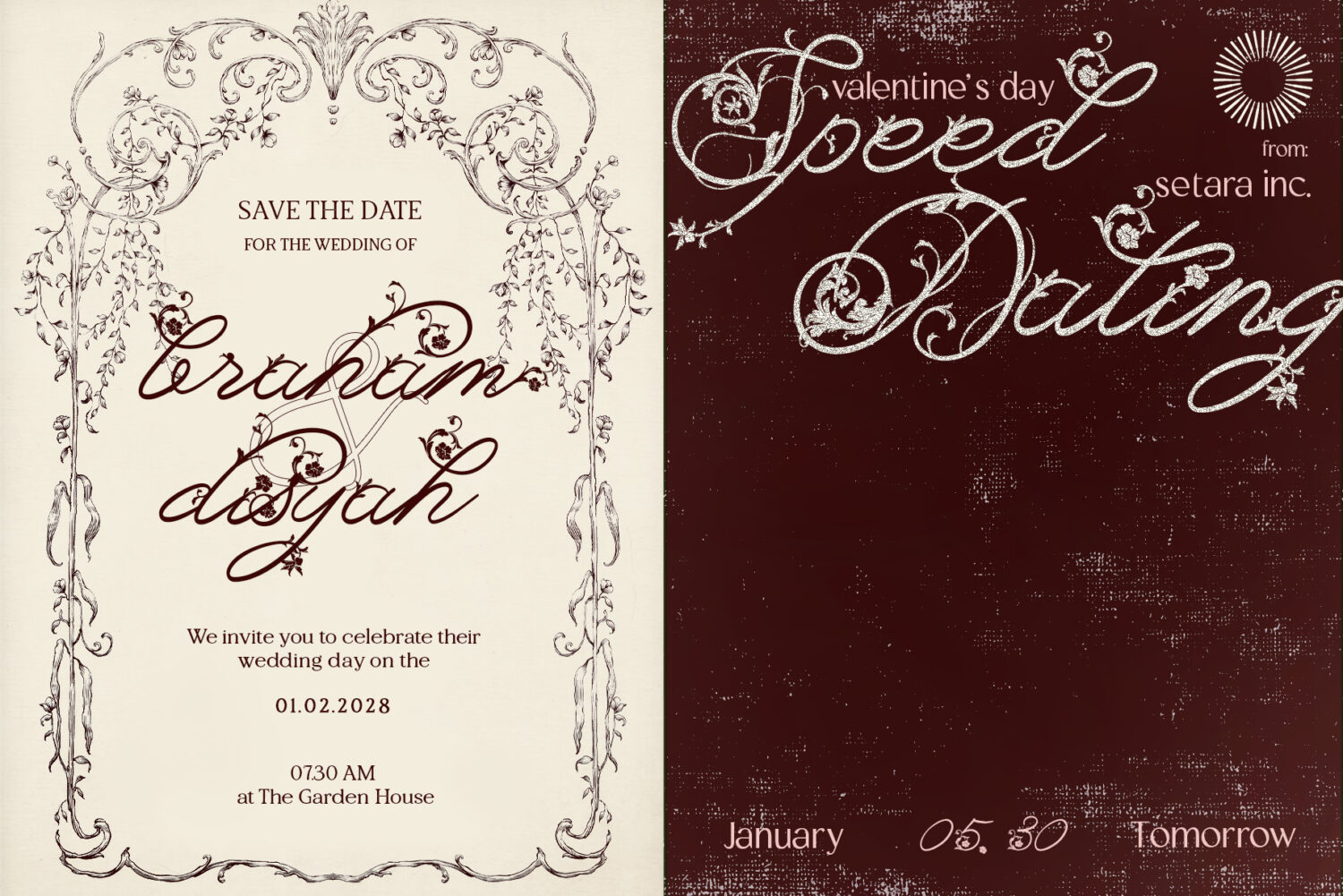 Orchid bloom - Floral decorative script