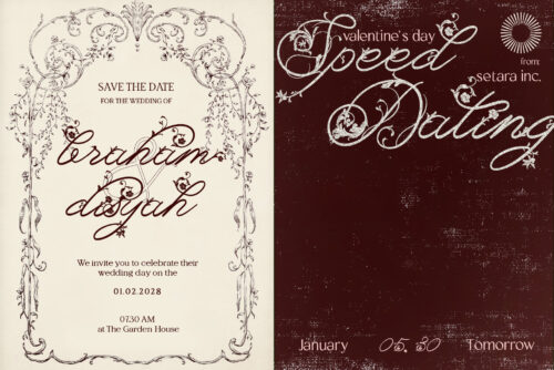 Orchid bloom - Floral decorative script