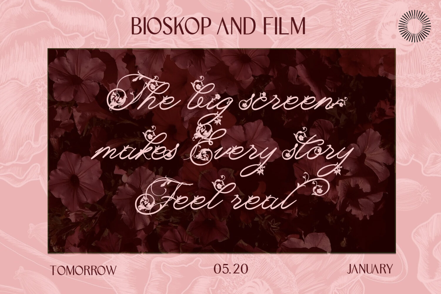 Orchid bloom - Floral decorative script