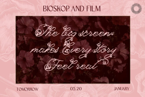 Orchid bloom - Floral decorative script