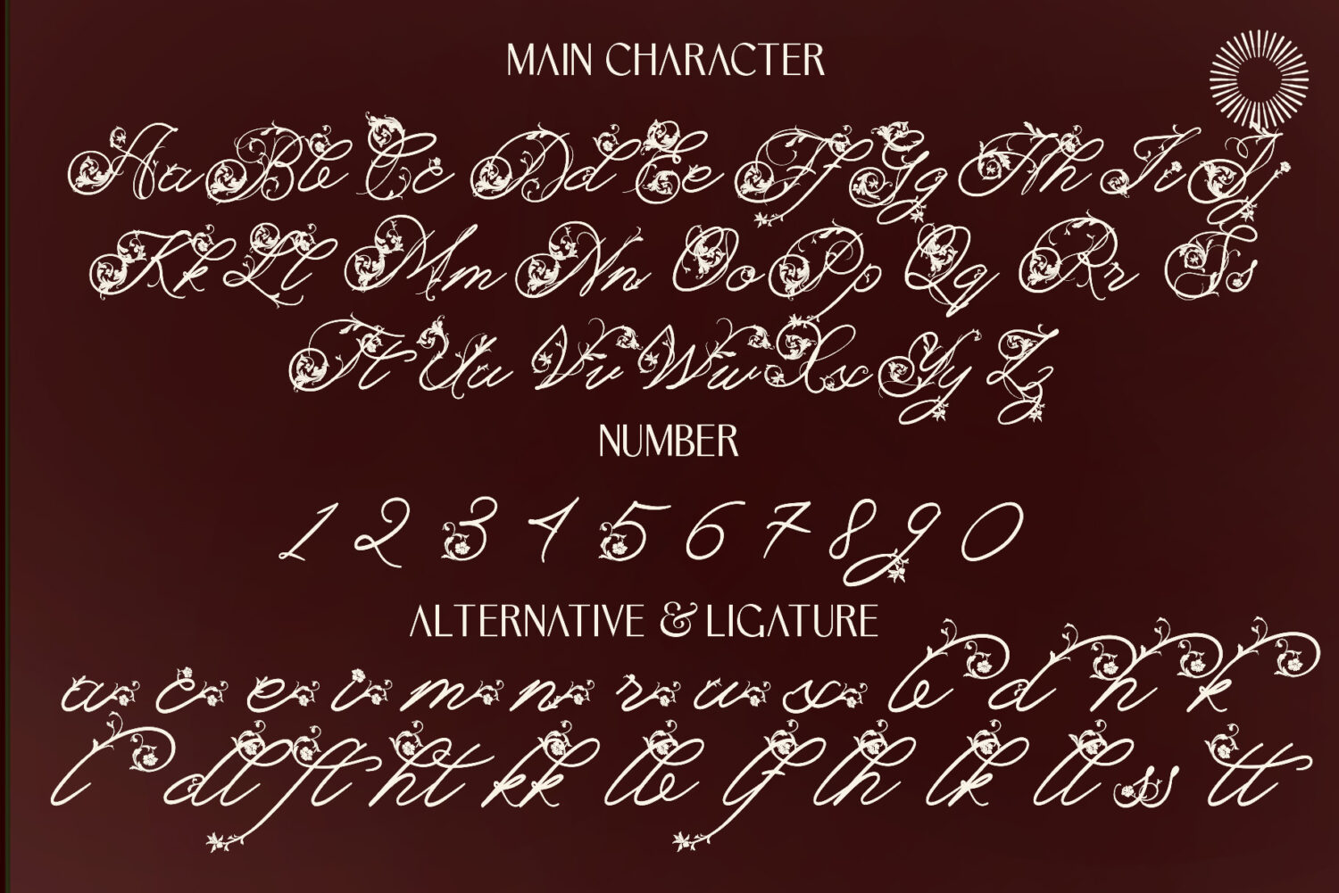 Orchid bloom - Floral decorative script