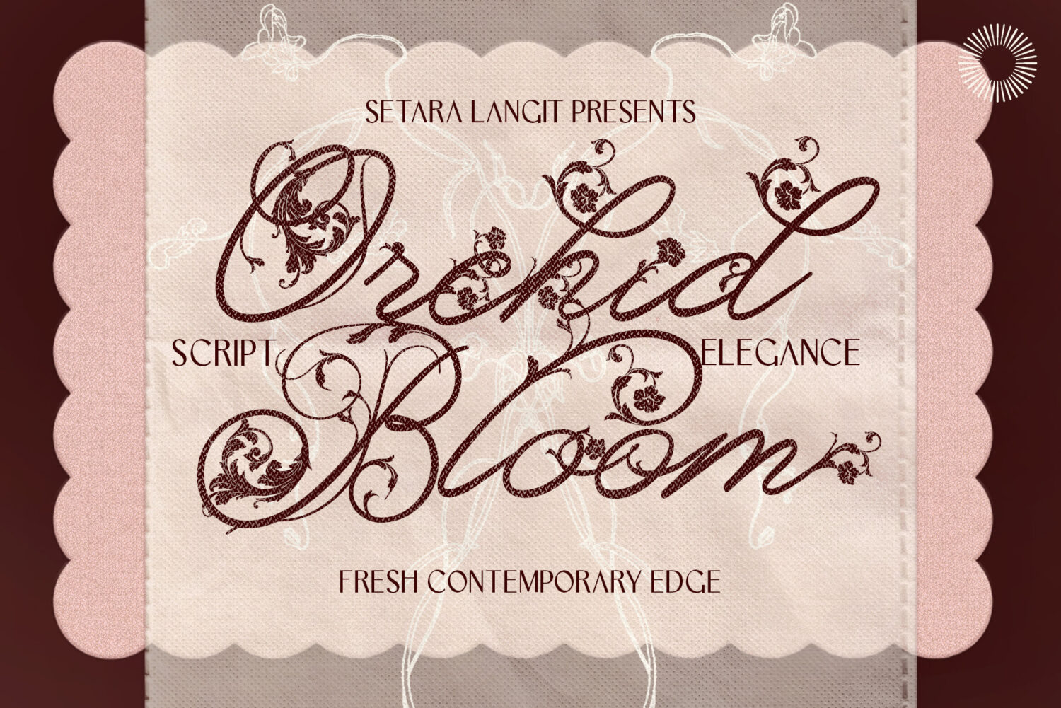 Orchid bloom - Floral decorative script