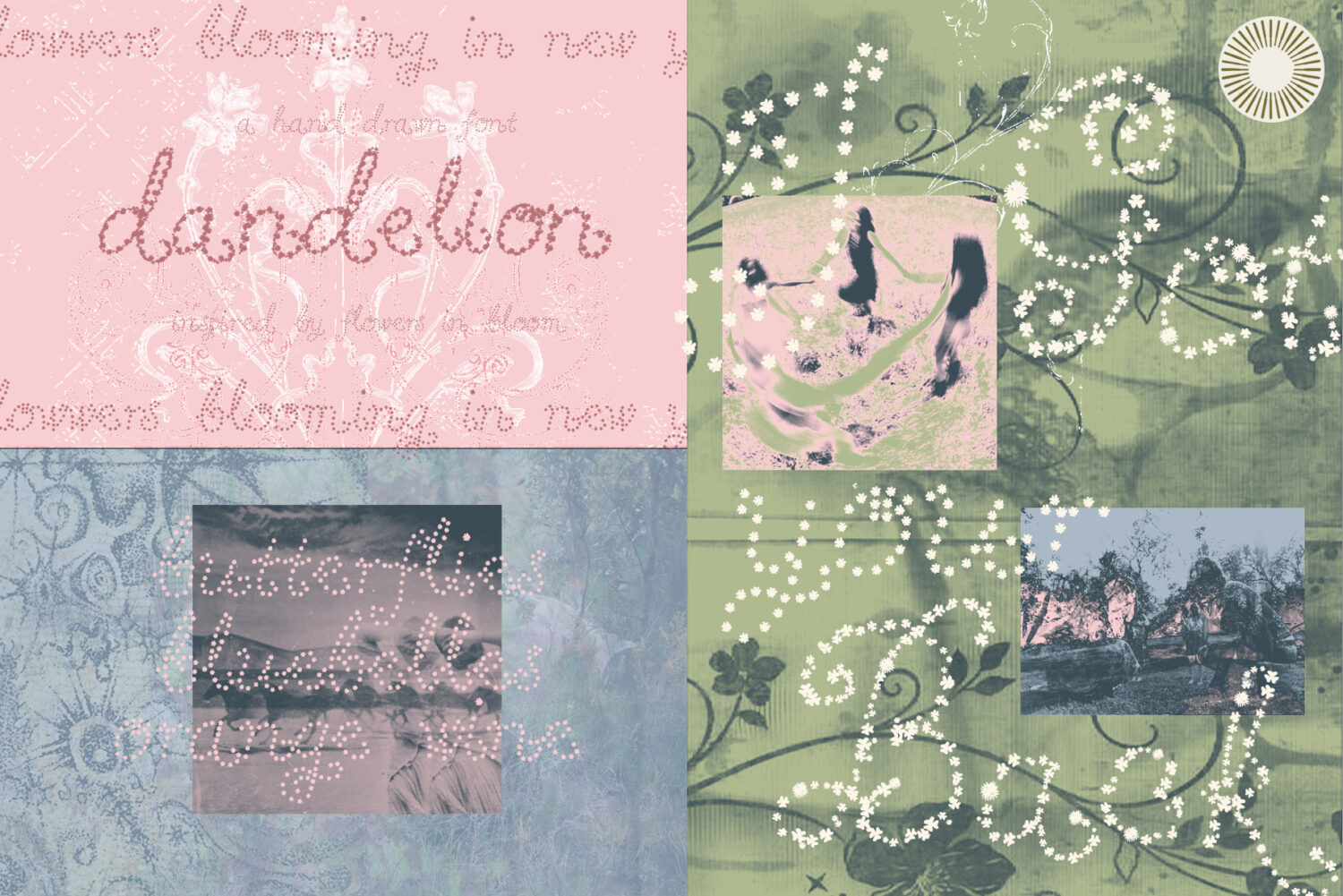Little Clover - Organic whimsical script, based on experimental shape, inspired from garden