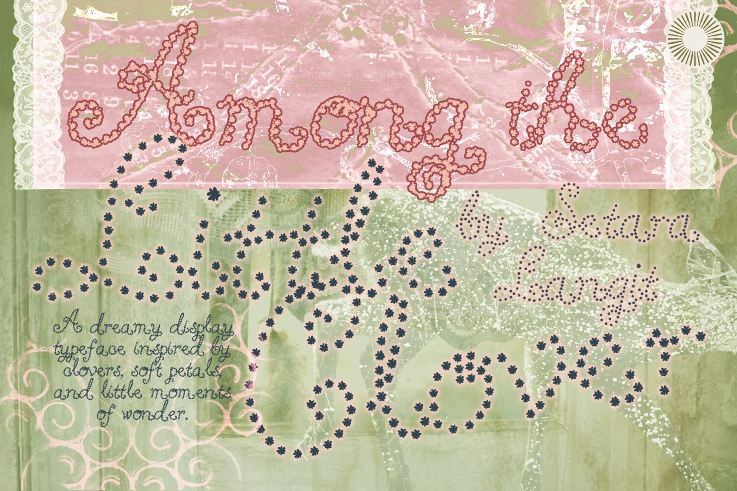 Little Clover - Organic whimsical script, based on experimental shape, inspired from garden